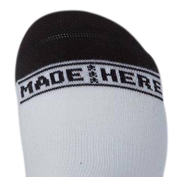 3x NWT MADE HERE Classic Crew Cotton Socks White Black Unisex Socks, S/M - Picture 4 of 8